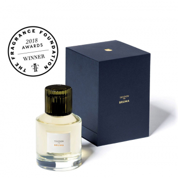 Cire Trudon, Eau de Parfum Buma transparenter Flakon und grüner Verschluß, Geschenkbox